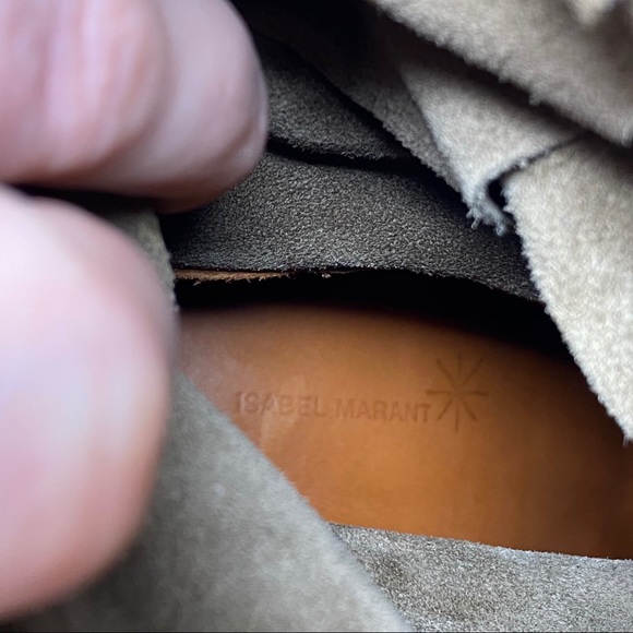 Isabel Marant tan suede black harness booties 37 - Picture 8 of 9